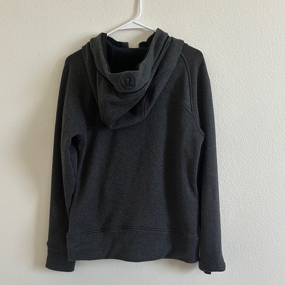 Lululemon Plush Scuba Charcoal Gray Zip-Up Hoodie - Picture 7 of 7